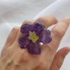 Bague fleur Primevère violette