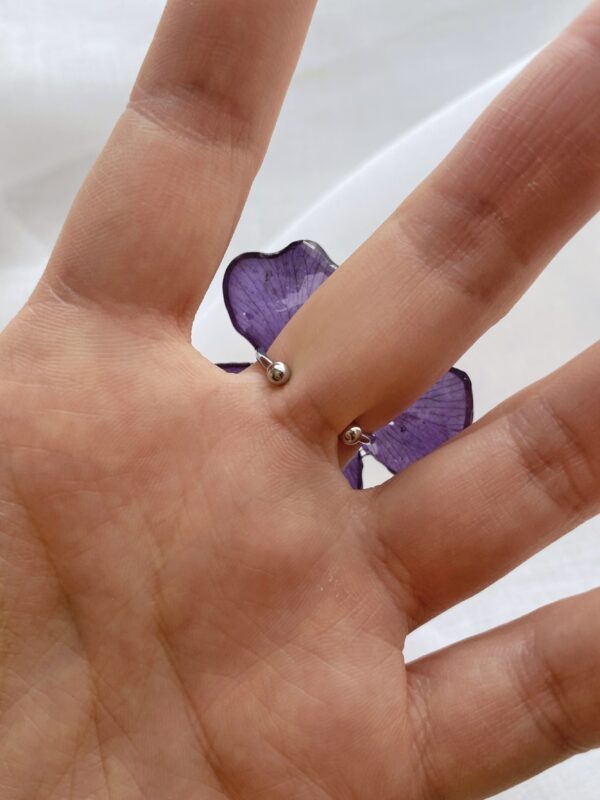 Bague fleur Primevère violette