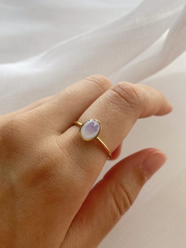 Bague pétale cœur