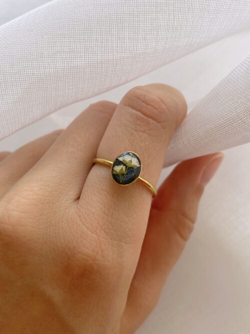 Bague fleur blanche